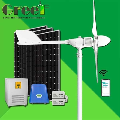 Low Rpm Off Grid Solar Hybrid Wind Turbine System Kit 20KW IP54 80RPM
