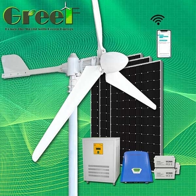Rooftop Installation Wind Speed Grid Tie Solar Hybrid Wind Turbine System 2KW