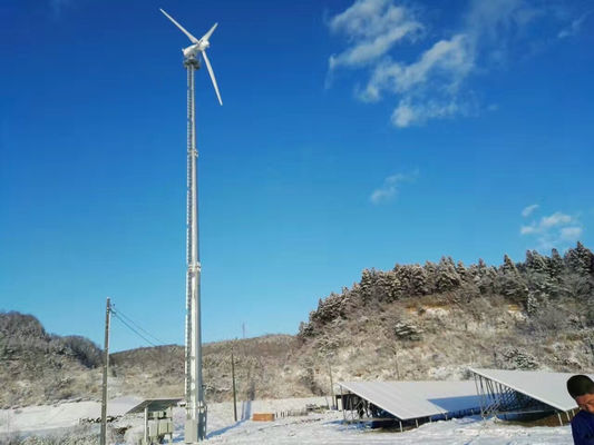 Off Grid Folding Tower Pitch Control Wind Turbine 30KW For Telecom Sites