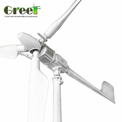 10kw Low Noise Mini Grid Tie Inverter Pitch Control Wind Turbine For System