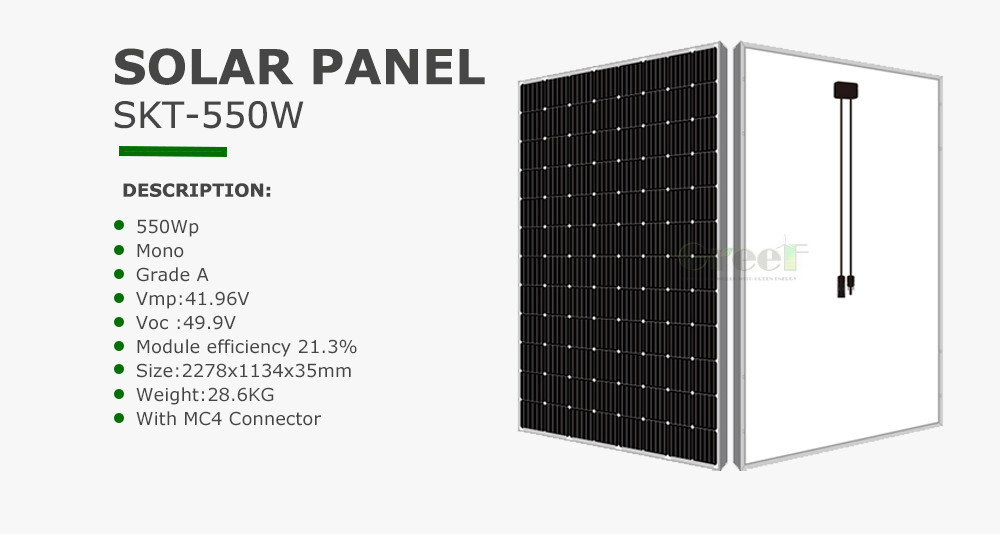 On And Off Grid Solar System With Monocrystalline Silicon Solar Panels With Battery And Inverter