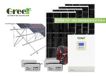 10KW/25kW Off Grid Solar System with 48VDC Battery Voltage and 50Hz/60Hz Output Frequency