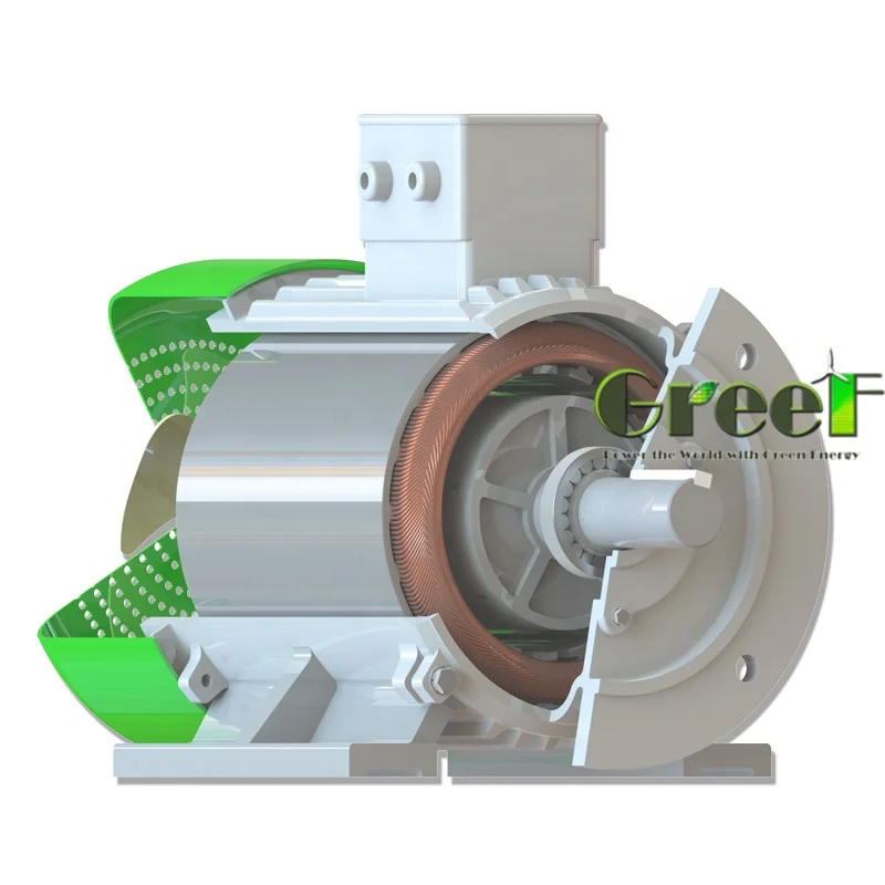 500W-5000kw Customized Rated Voltage Permanent Magnet Generator for Electricity Generation
