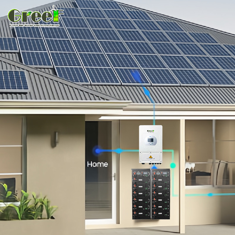 LCD Display 5kW PV Solar System 5000W Load Power Hybrid Solar System with Remote Control
