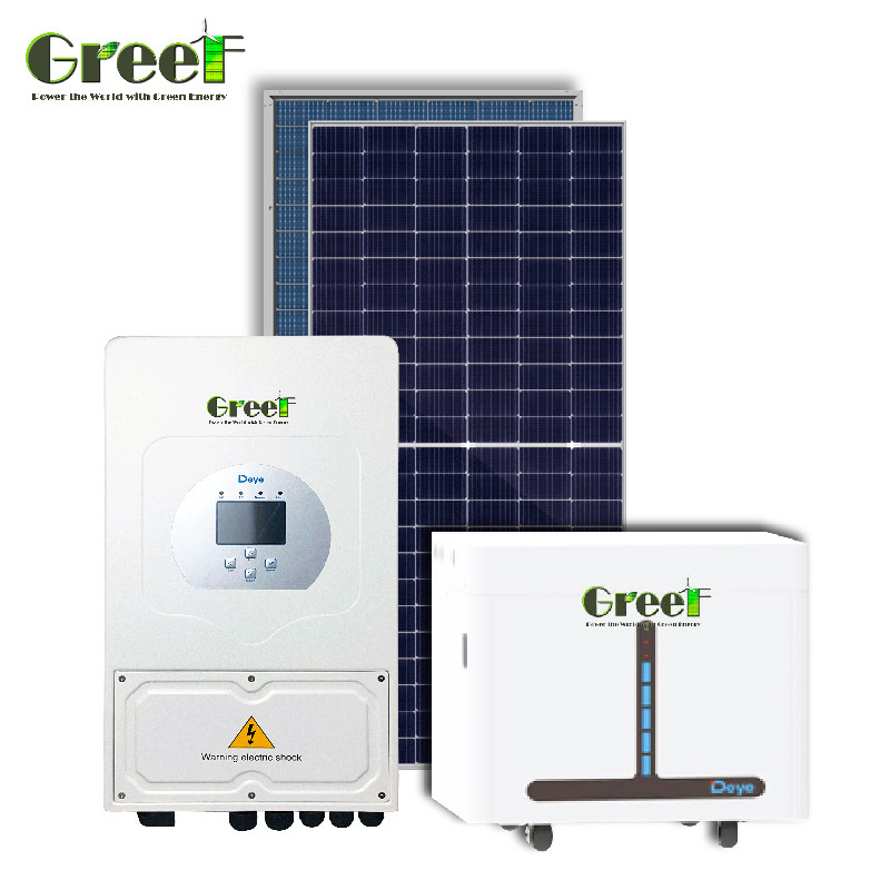 8-10Kw LCD Hybrid Solar System with 110/220V Output Voltage 5kW Backup Power Cool White Color.