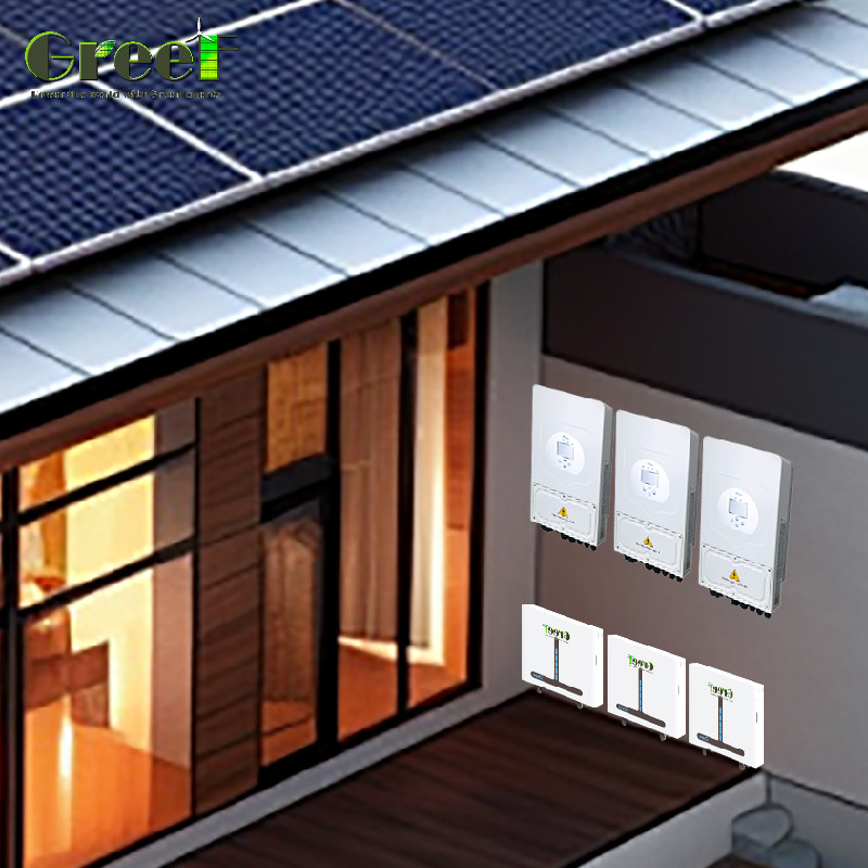 Power Hybrid Power Generator With Backup Function LCD Display 8Kw-10Kw Solar System