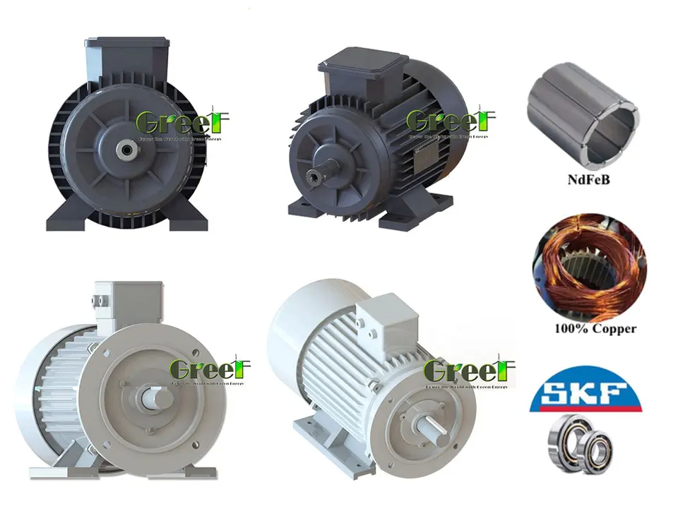 Low Rpm Permanent Magnet Generator Customized 5kw 10kw 50kw 200kw with 3 Years Warranty