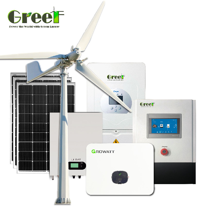 LCD Pure Sine Wave Solar And Wind Hybrid Power Generator With 110v And 220v Output Voltage