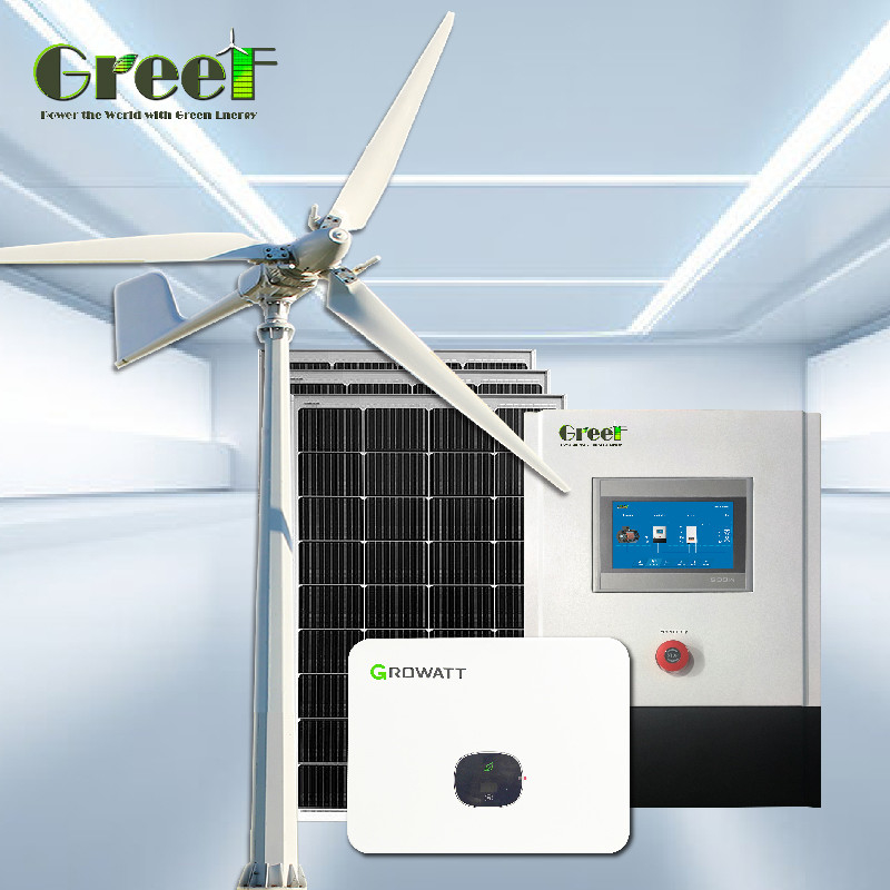 8KW 10KW LCD Pure Sine Wave Inverter Type Hybrid Generator With PV Solar Panel And Remote Control