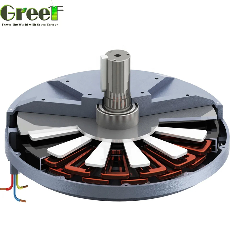 3 Phase Type Coreless Generator Low Start Torque 16-20 Poles