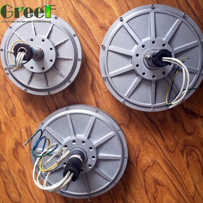 2kw Coreless Disk Permanent Magnet Generator 3 Phase Electricity Generation