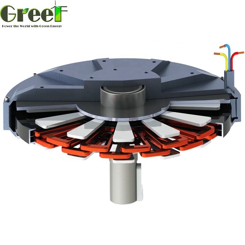 2kw Coreless Disk Permanent Magnet Generator 3 Phase Electricity Generation