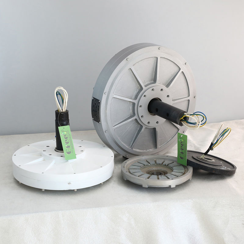 Coreless Axial Flux Permanent Magnet Generator with Low Start Torque High Efficiency and Maintenance-Free Design