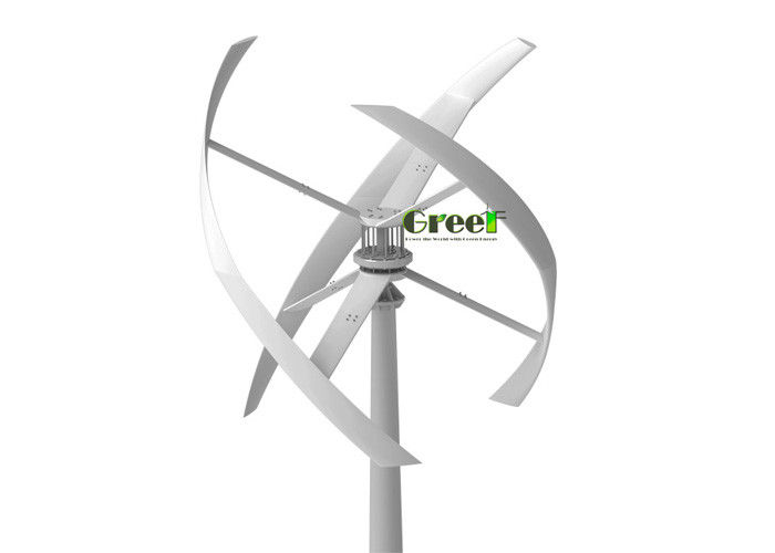 Small Vertical Axis Wind Turbine Low Start Wind Speed Blades Material FRP