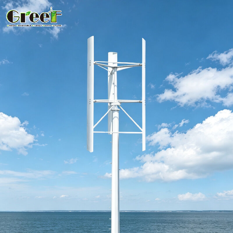 Magnesium-Aluminum Alloy Blade Vertical Axis Wind Turbine with Coreless Disc Motor Generator and 2 m/s Cut-in Wind Speed