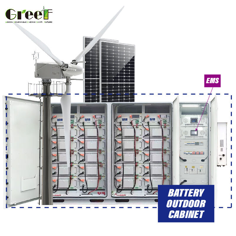 Customized Systemvoltage IP65 Protection Degree 98.3% Inverter Efficiency Hybrid Solar System and Wind Solar Hybrid System for Business Continuity