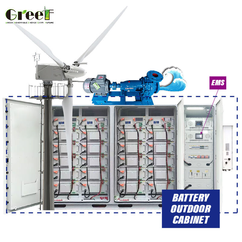 Off Grid Mode Hybrid Solar System with Customized System Voltage Providing Power for Remote Locations