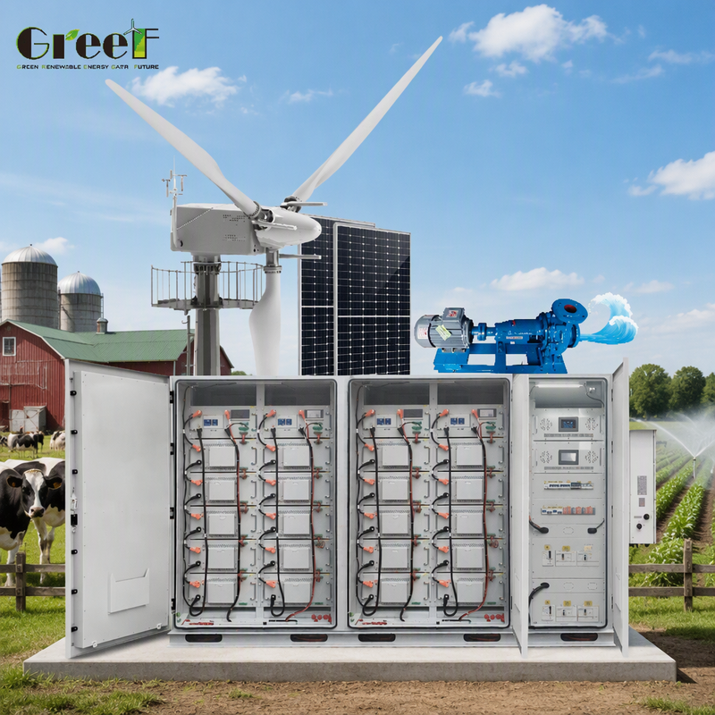 100-3000kW Hybrid Solar System with Wind Tracker Controller and 98.3% Inverter Efficiency for Wind Solar Hybrid System