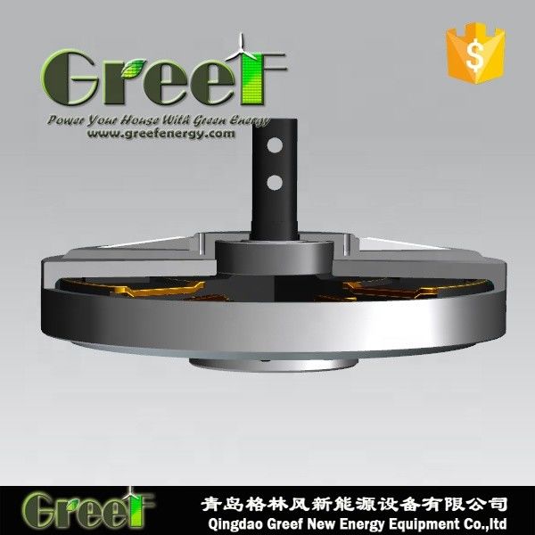 2kw Coreless Disk Permanent Magnet Generator 3 Phase Electricity Generation