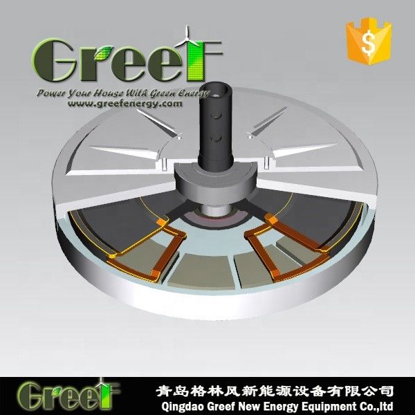 Low Start Torque Coreless Permanent Magnet Generator 10KW 100 RPM