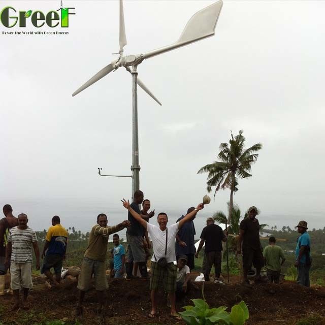 Small Grid Tie Inverter Wind Turbine Generator Low Rpm 5kw For Home