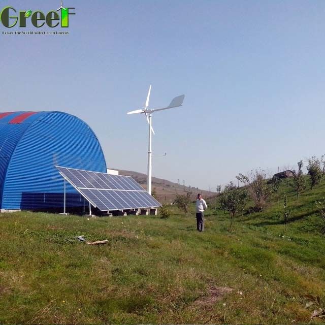5kw Rooftop Low Speed Horizontal Pitch Control Wind Turbine For Home Use