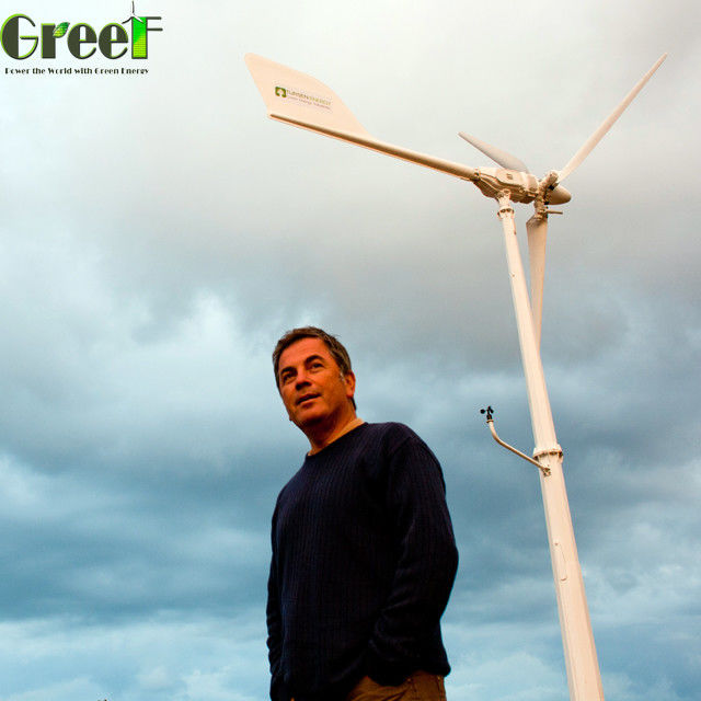 5kw Rooftop Low Speed Horizontal Pitch Control Wind Turbine For Home Use