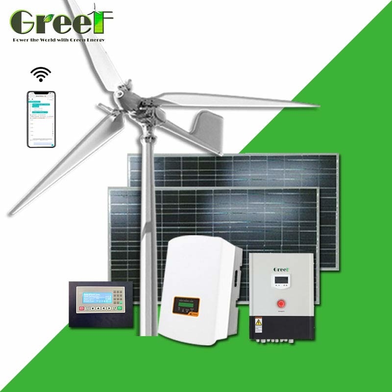 Small Grid Tie Inverter Wind Turbine Generator Low Rpm 5kw For Home