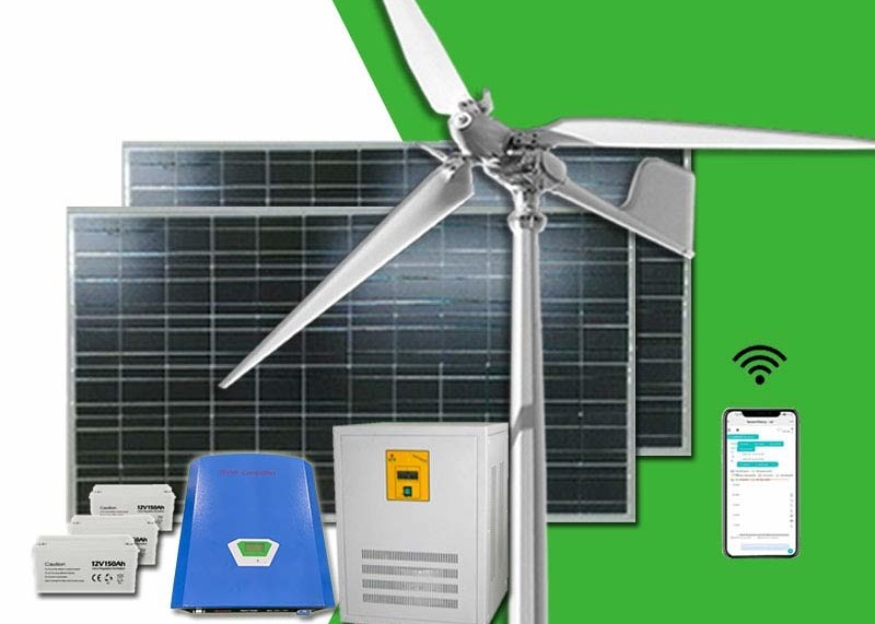 5kw On / Off / Hybrid Grid Pitch Control Wind Turbine And Solar System