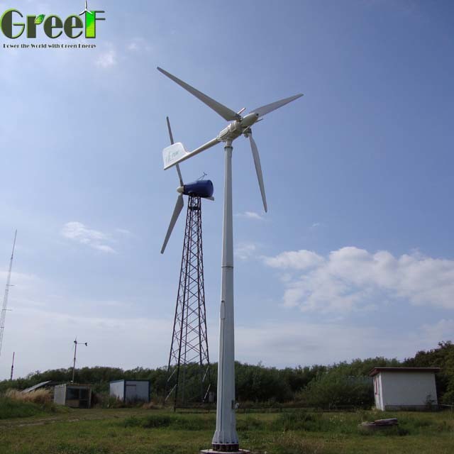 Low Start Wind Speed Pitch Control Wind Turbine Horizontal Axis 5kW 1kw