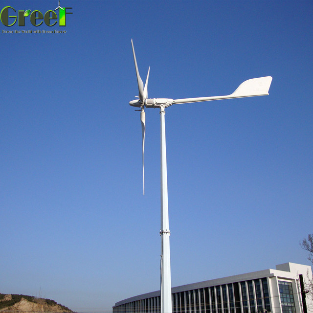5kW Low Start Wind Speed Pitch Control Wind Turbine Horizontal Axis ...